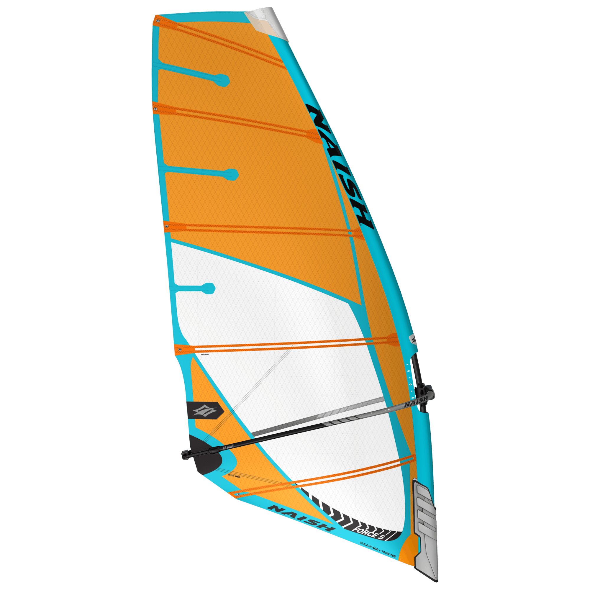 Naish Force 5 voile windsurf 5.0 bleue vague