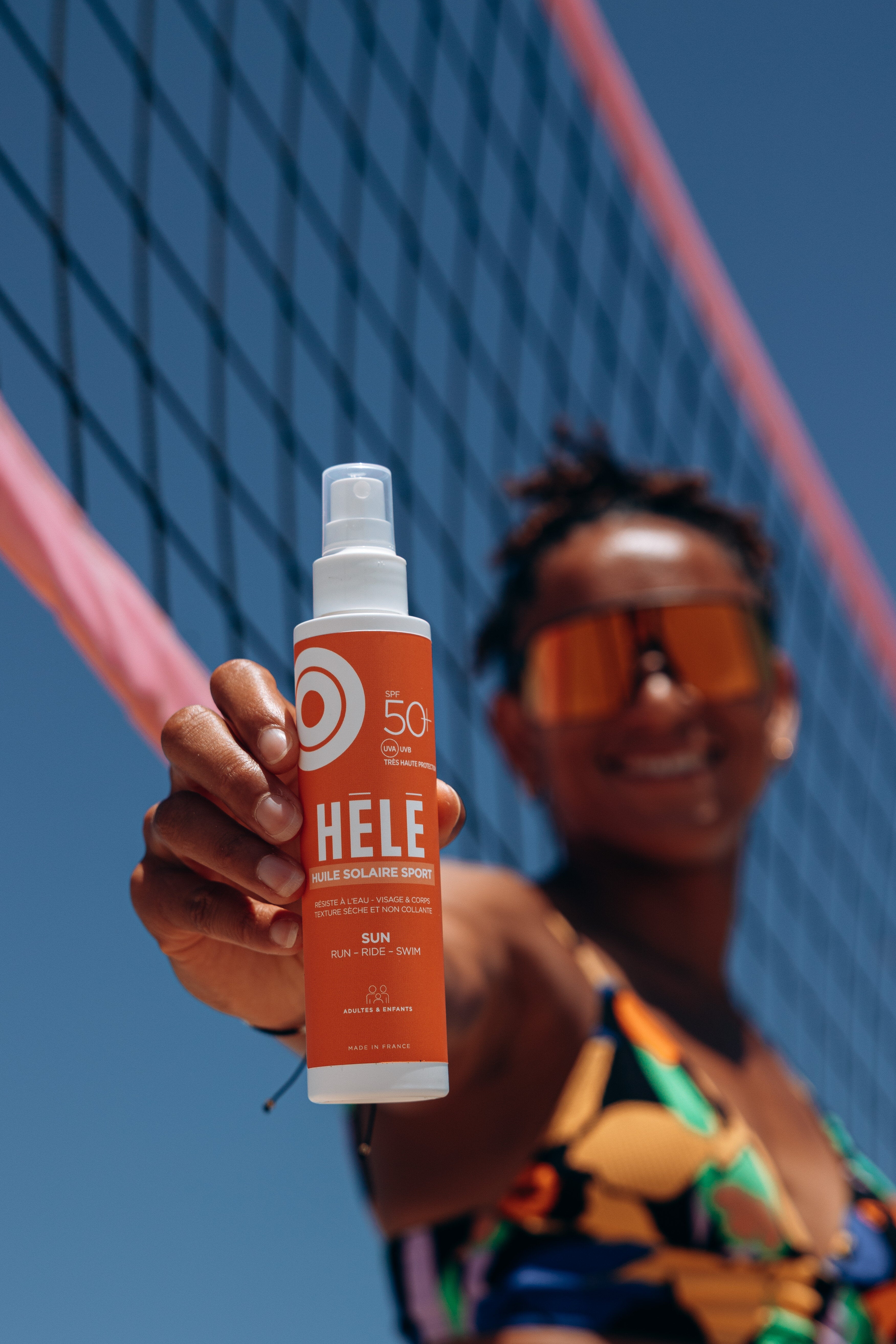Hélé Protection solaire huile solaire SPF50+ visage corps texture sèche