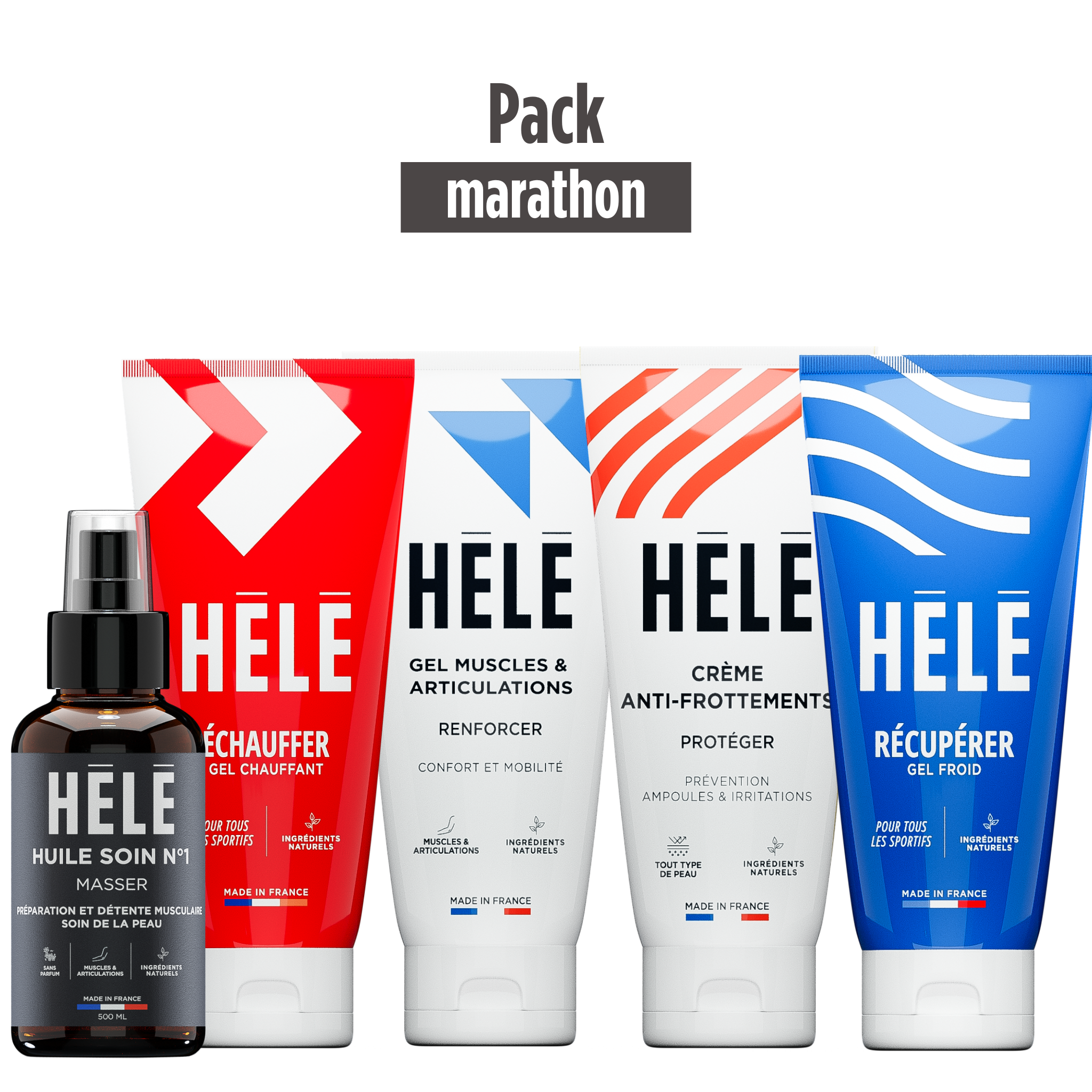 Hélé Pack Marathon routine complète huile neutre XL