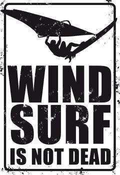 SURFPISTOLS Idées cadeaux Plaque métal Windsurf Is Not Dead