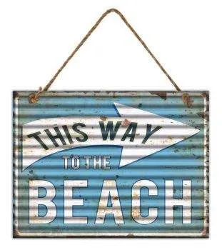 SURFPISTOLS This Way plaque métal déco vintage plage