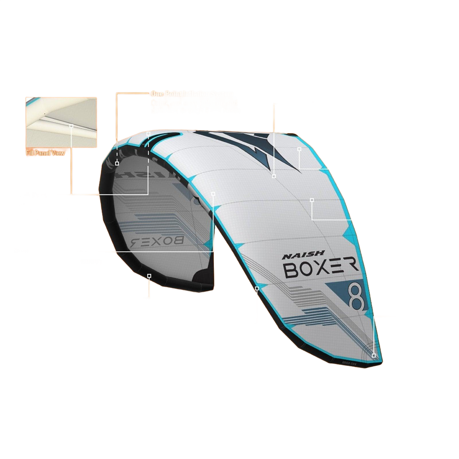 Naish Boxer 2023/24 Aile Kitesurf Orange 9 m