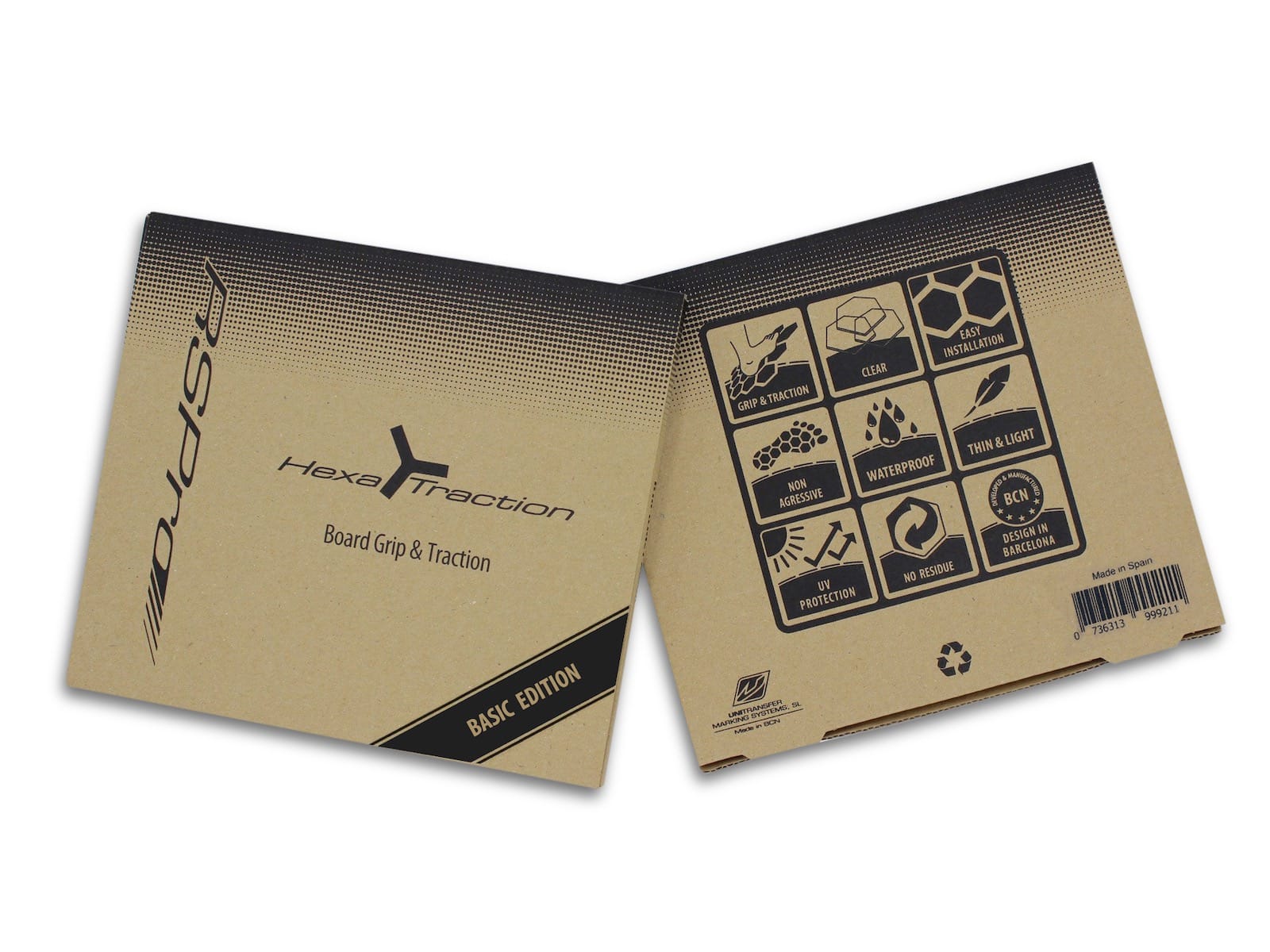 SURFPISTOLS HexaTraction Clear Basic pad surf transparent 11 pcs