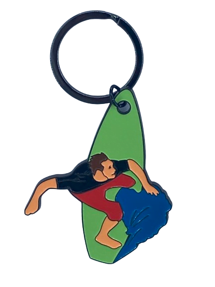 SURFPISTOLS Idées cadeaux Surfer porte-clés métal 5,7 cm