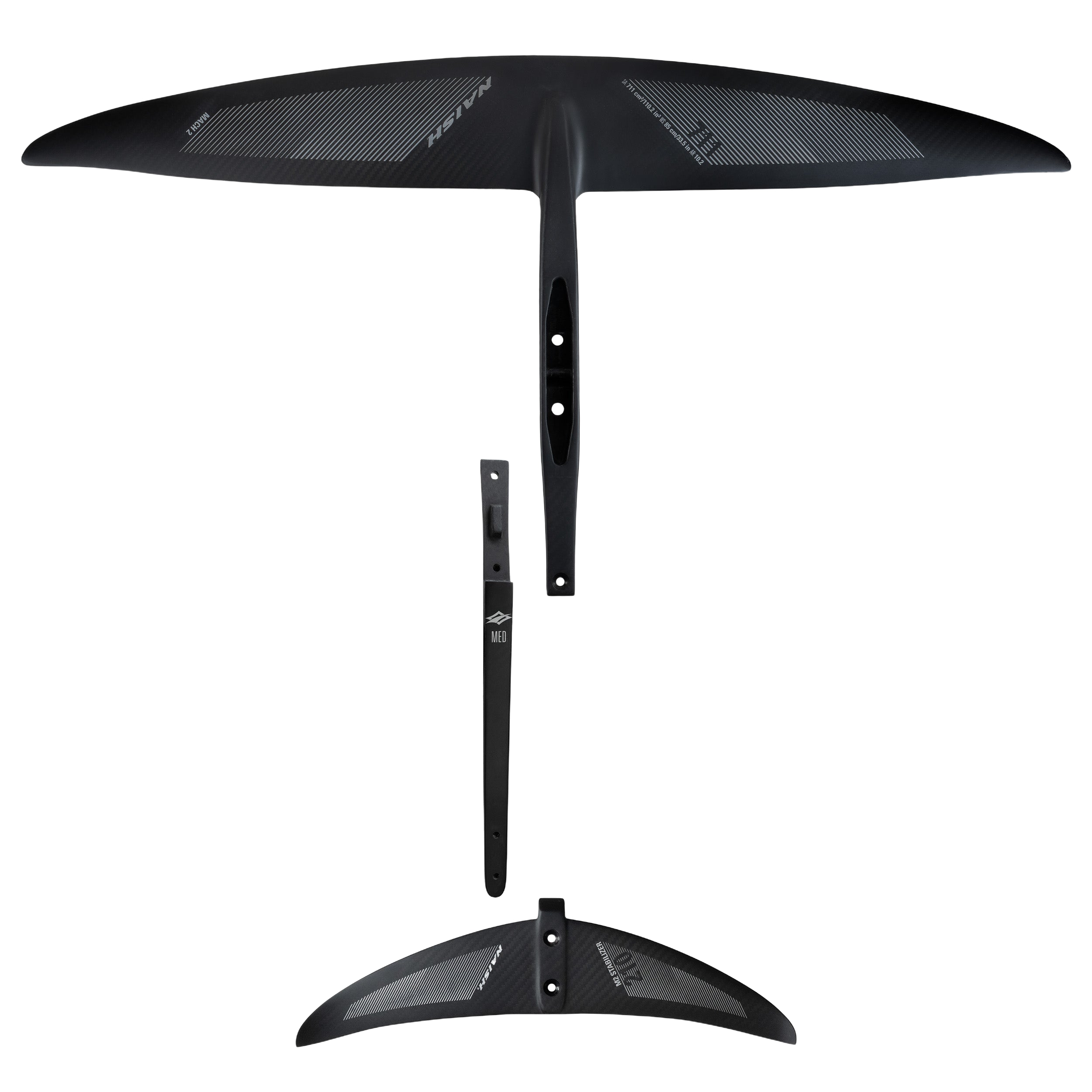 Naish Mach-2 foil semi-complet noir 711 carbone