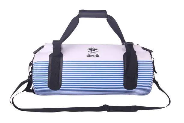SURFPISTOLS Dry Duffle marinière White 30L sac étanche