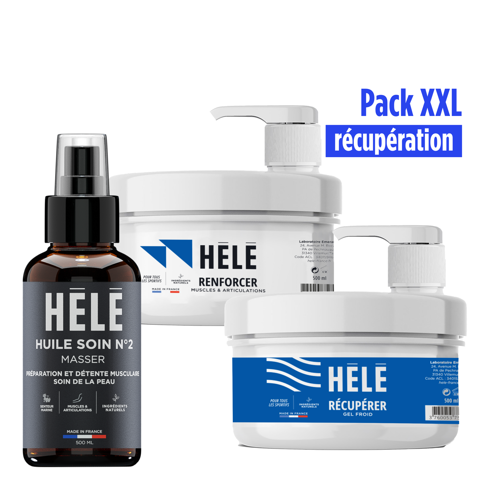 Hélé Nos packs pack récupération classique 75ml huile neutre