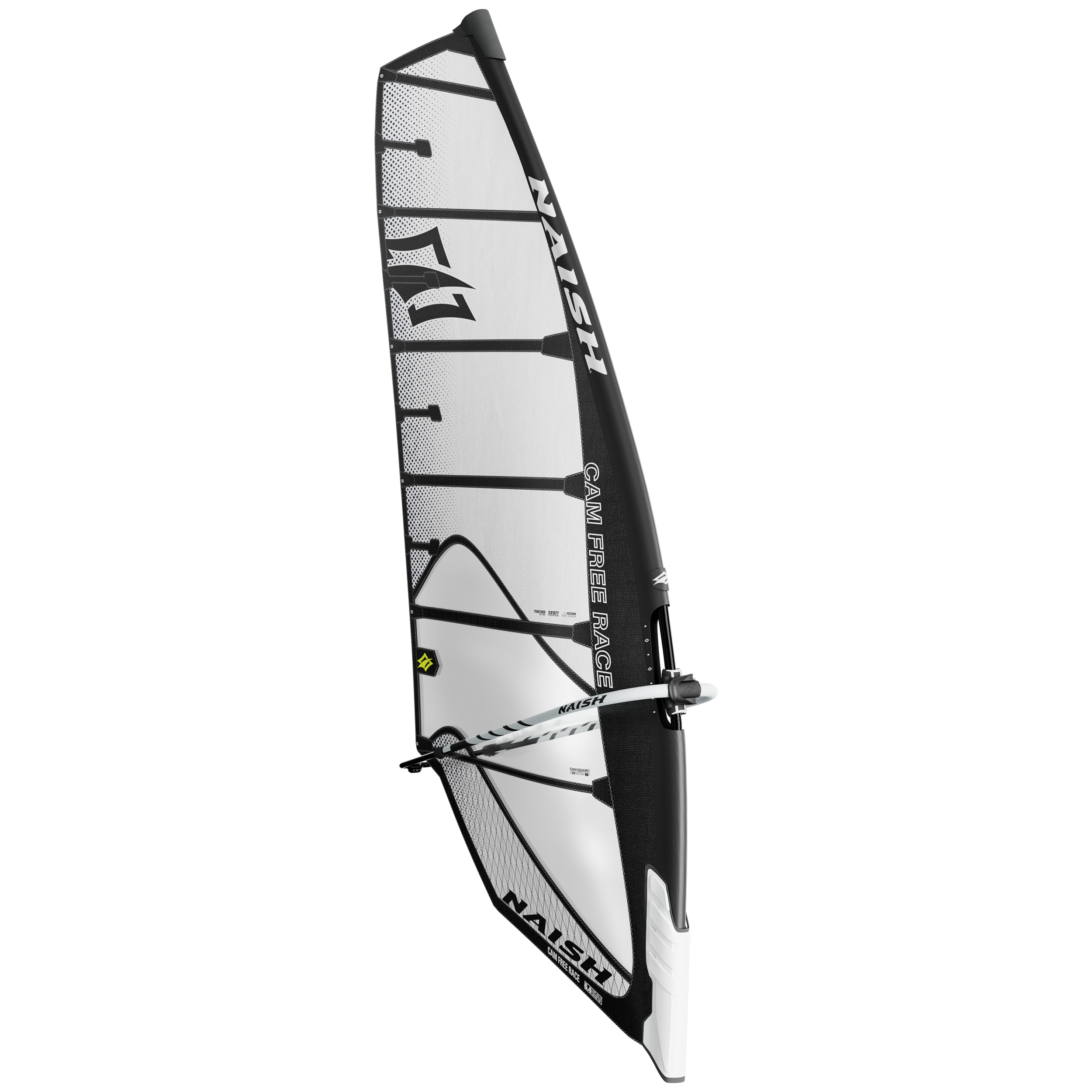 Naish Cam Freerace voile 7.0 blanche bleue