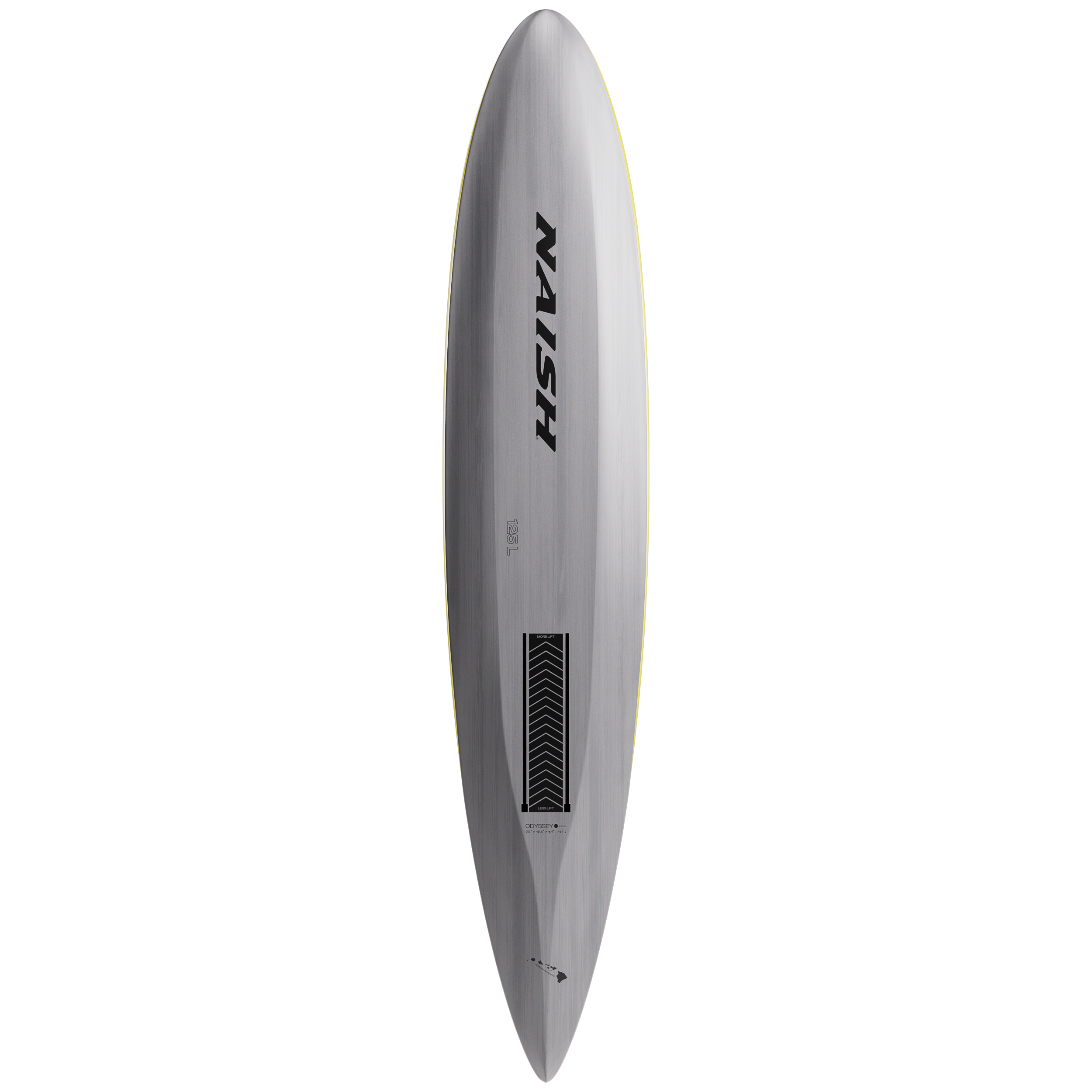 Naish Odyssey DW planche foil Jaune Gris 110L 7'8" downwind