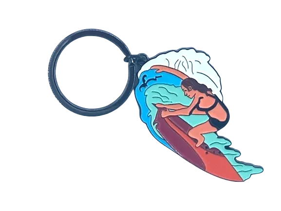 SURFPISTOLS Surfeuse porte-clés surf métal 5,7 cm