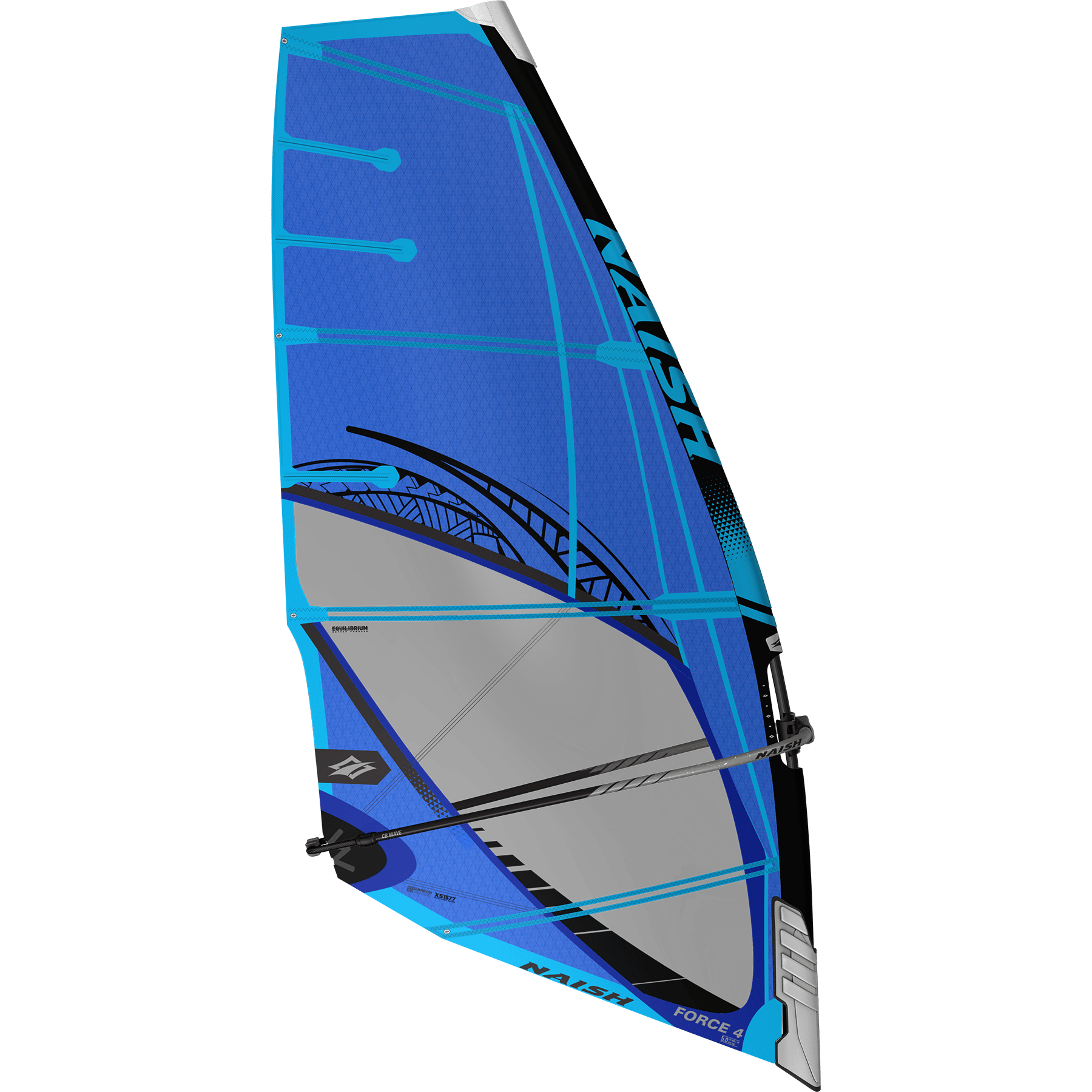 Naish Force 4 voile vague 4.0 bleue 4 lattes