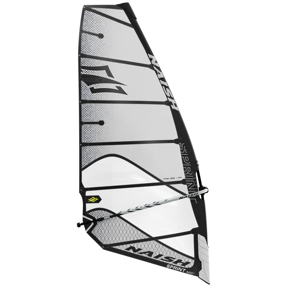 Naish Sprint 5.2 voile windsurf freeride Blanc/Bleu sans camber