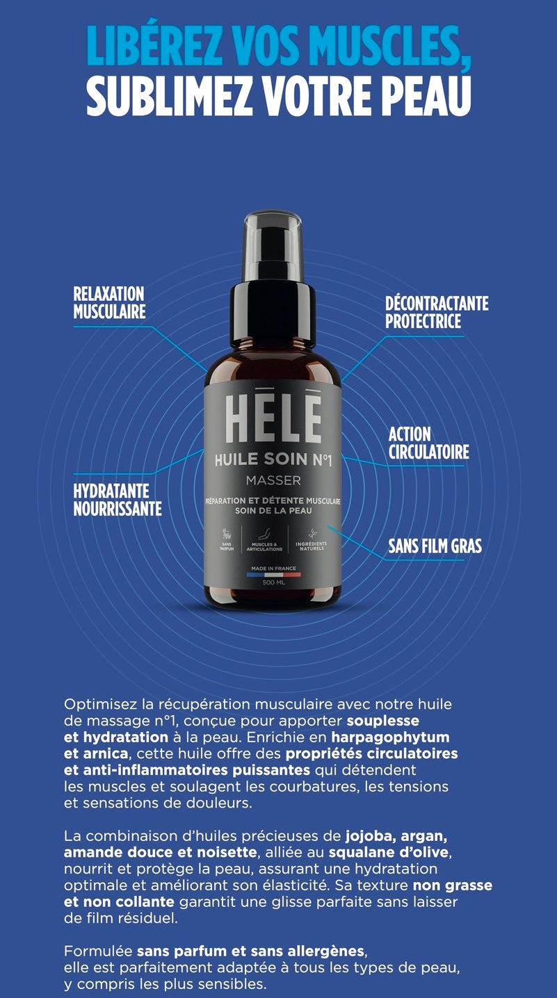 Hélé Massage & détente huile massage arnica 100ml neutre N°1