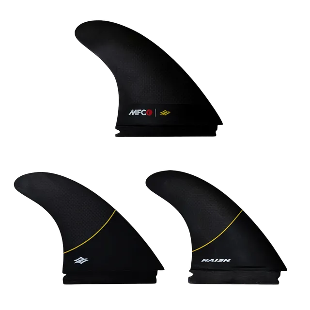 Naish Future Thruster Fin Set ailerons surf Noir 3 pièces