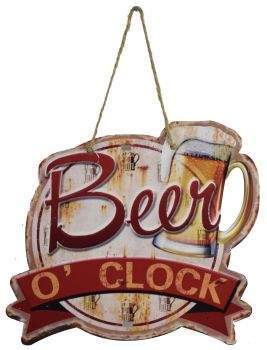 SURFPISTOLS Idées cadeaux Beer O Clock plaque métal