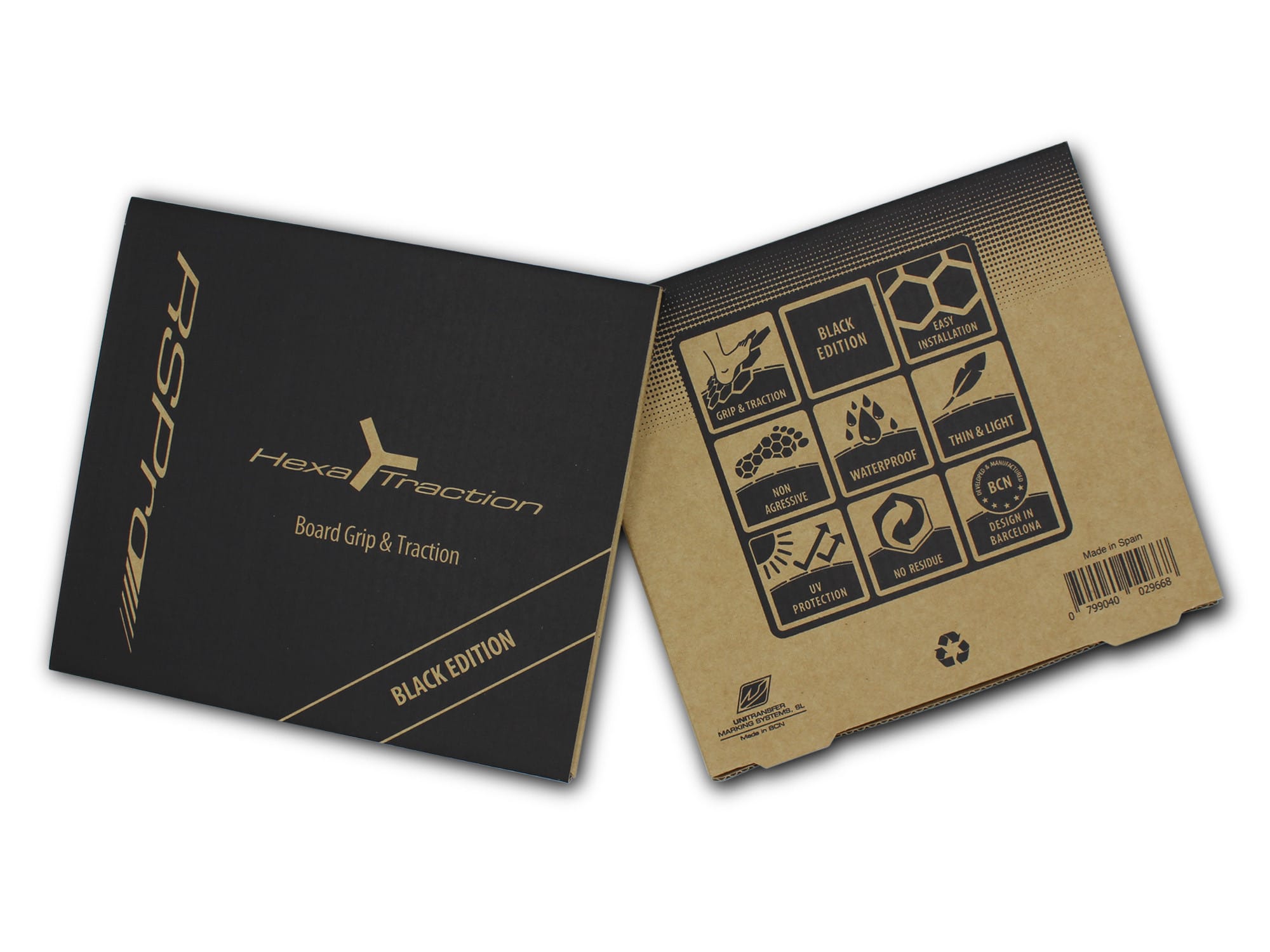 SURFPISTOLS HexaTraction pads surf antidérapant noir