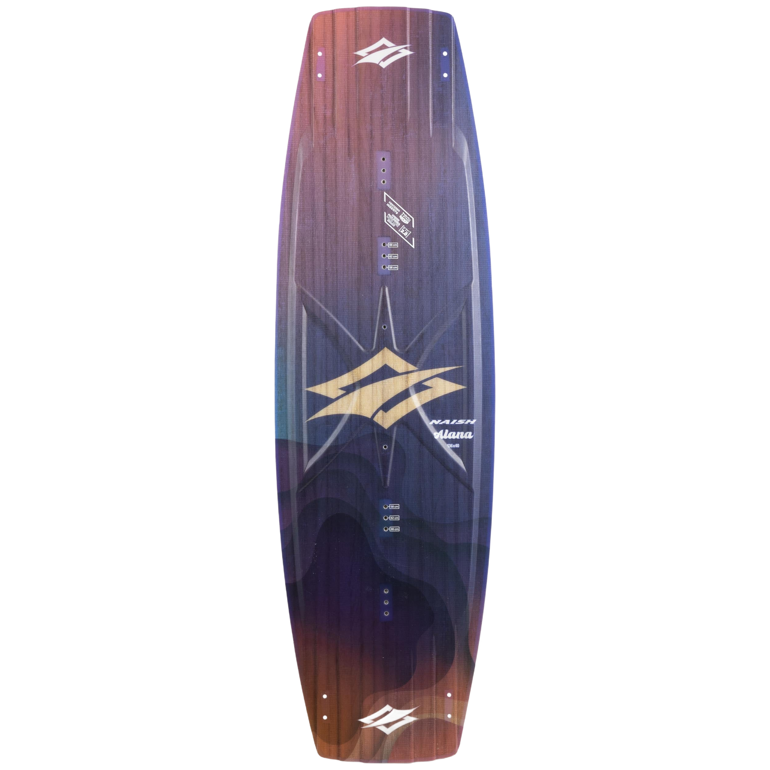 Naish Alana kiteboard twin tip 136 violet rose