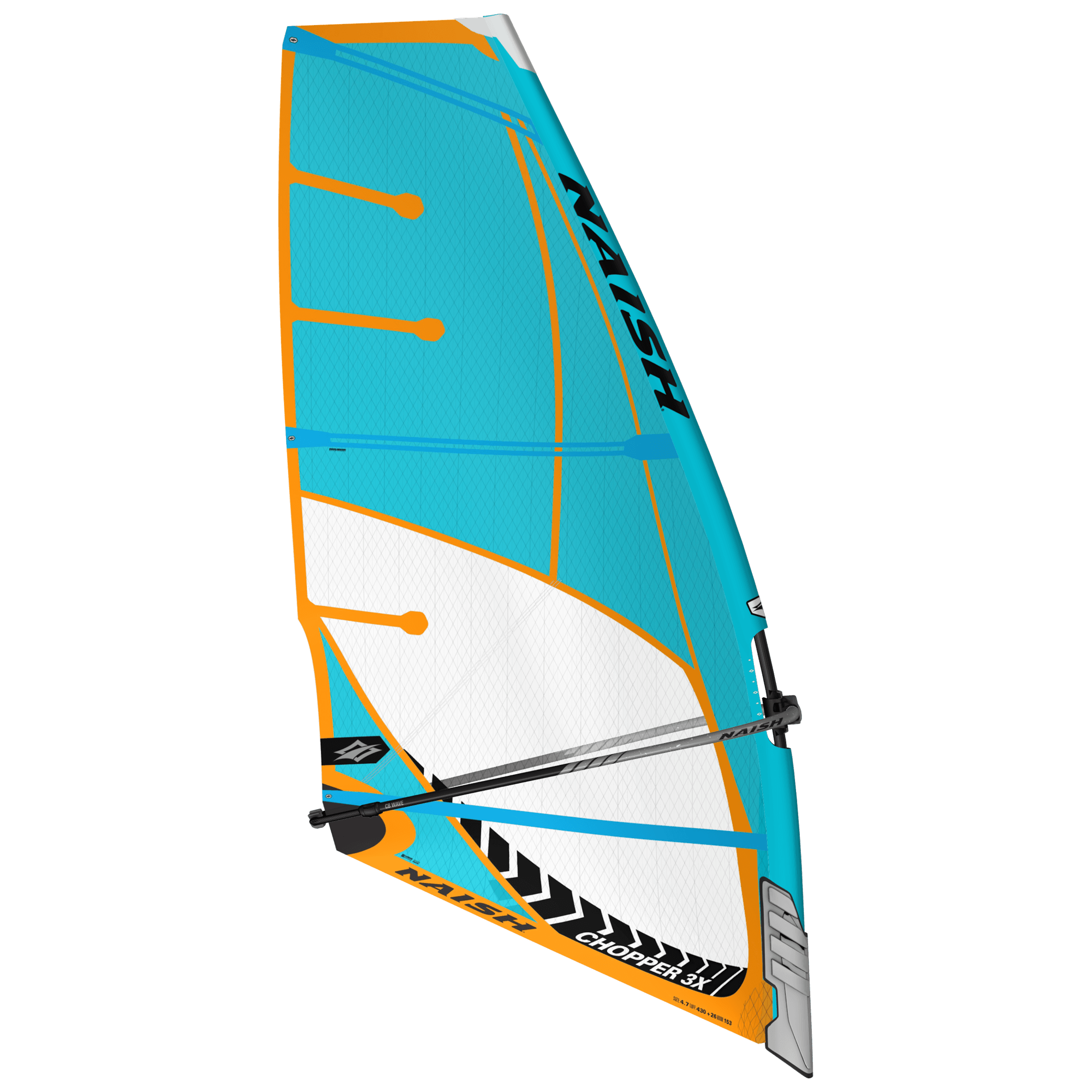 Naish Chopper 3X voile windsurf Blue 4.5 légère