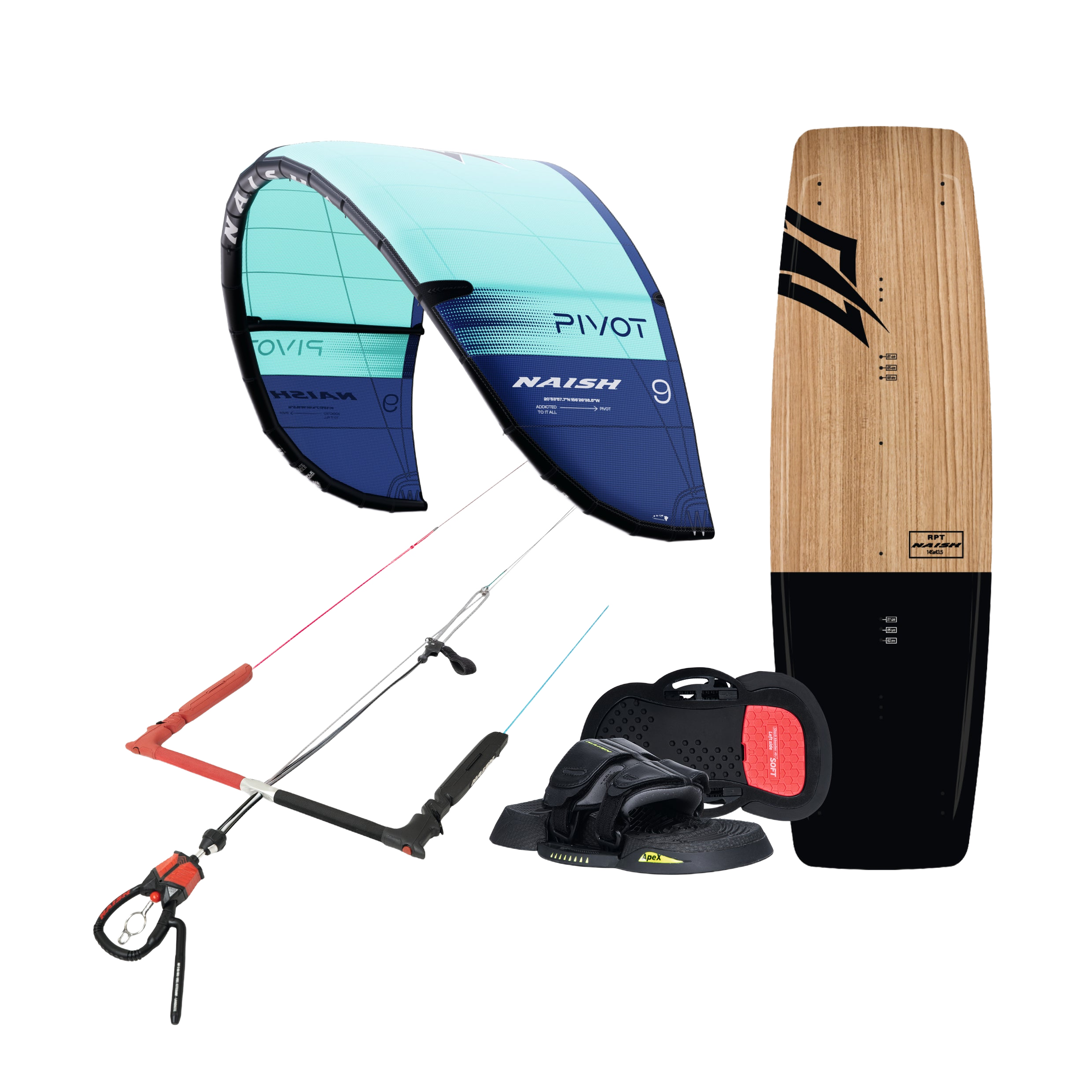 Naish Pivot 9.0 pack kite Orange board 135 complet