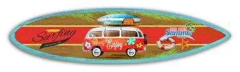SURFPISTOLS Idées cadeaux tableau bois surfing mini bus