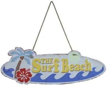 SURFPISTOLS The Surf Beach plaque métal déco intérieur