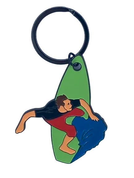 SURFPISTOLS Idées cadeaux Surfer porte-clés métal 5,7 cm