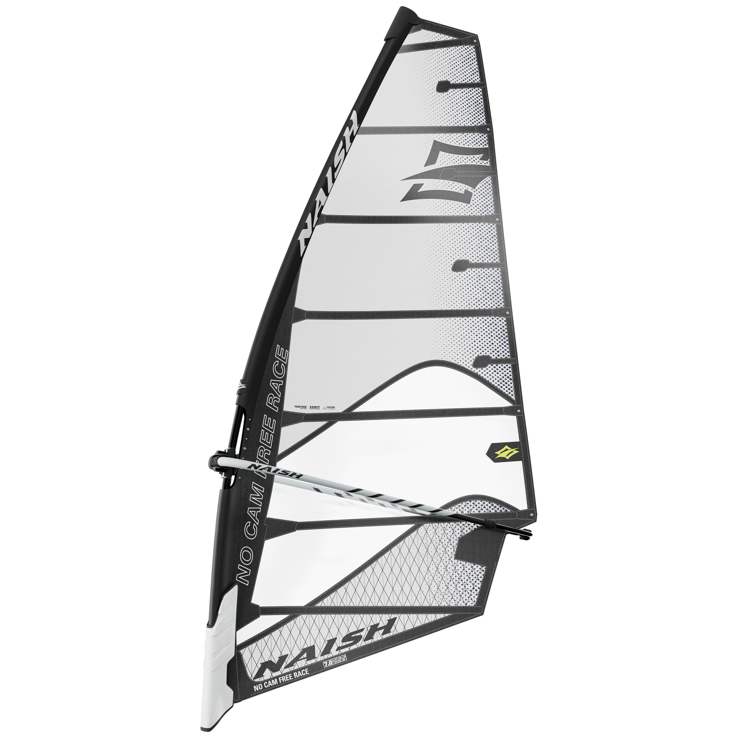 Naish No Cam Freerace 7.0 voile windsurf blanche