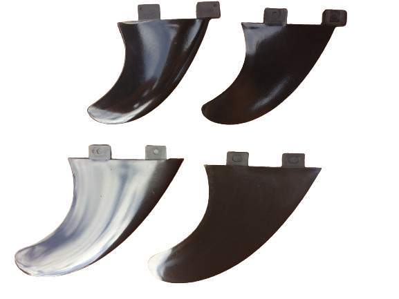 Surfpistols Quad dérives surf nylon 2 XS + 2 M 2 tabs
