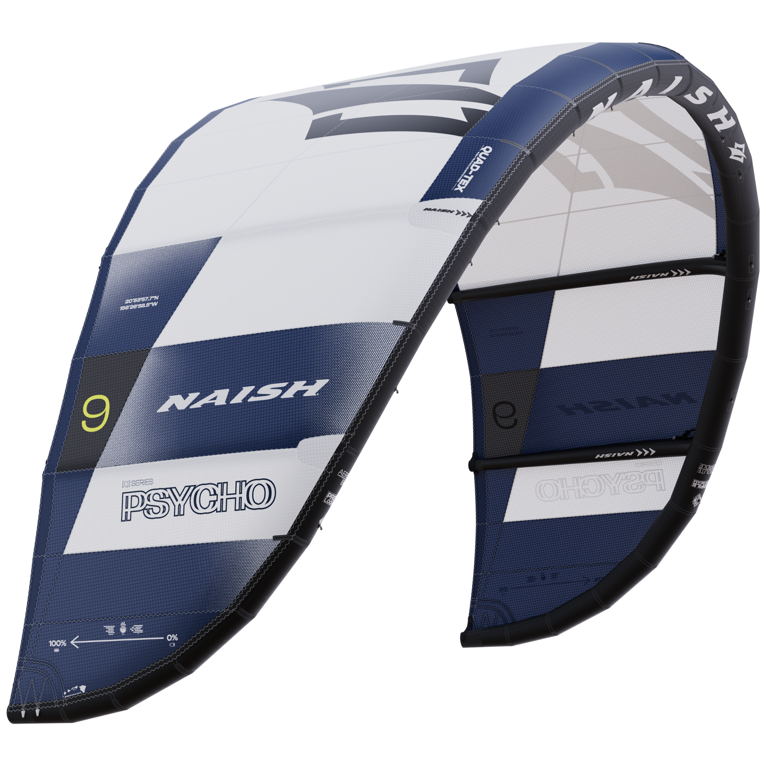 Naish Psycho 9.0 aile de kite Navy Blue big air