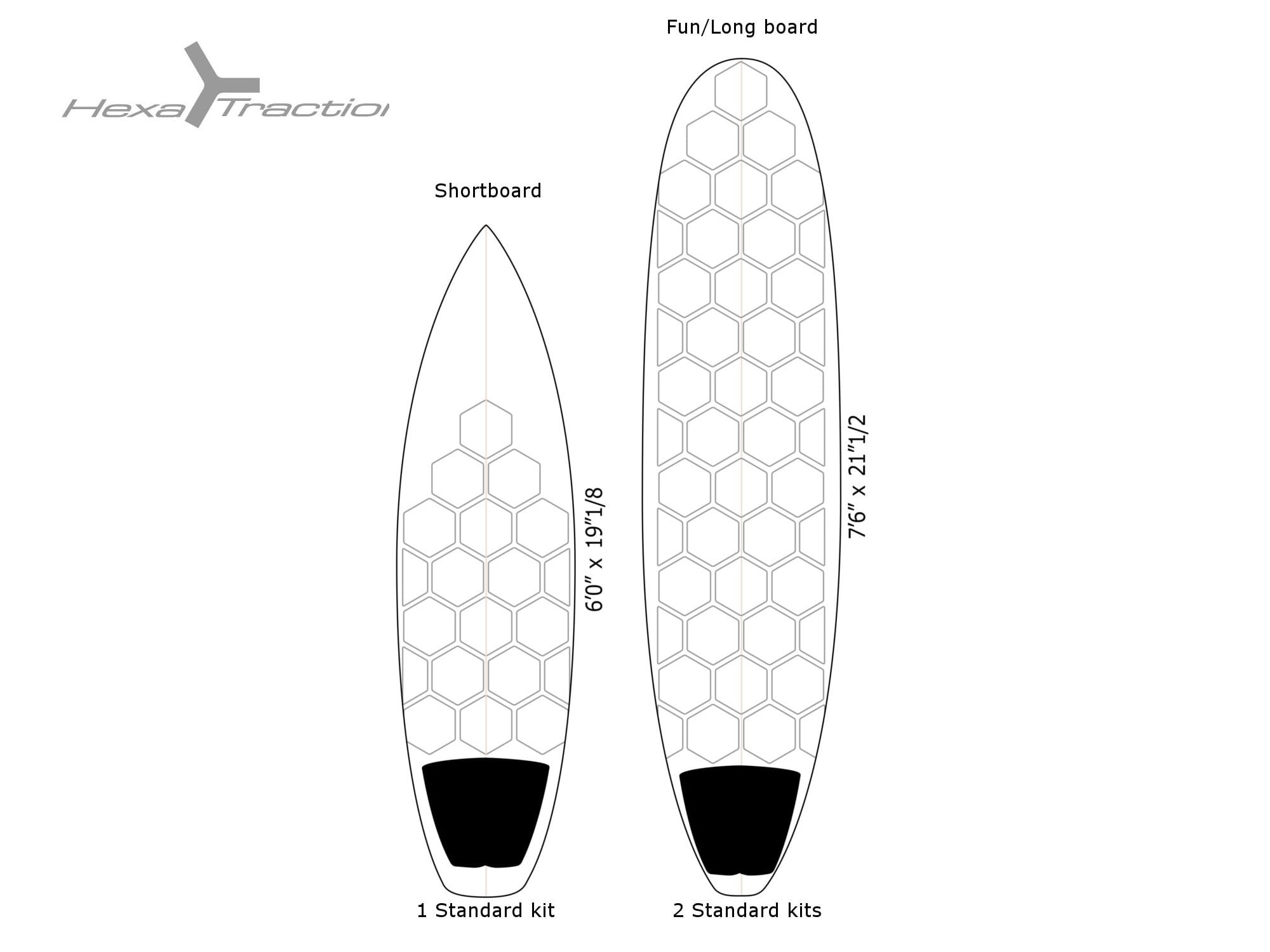 Surfpistols HexaTraction Candy Shop pads surf 18 hexagones