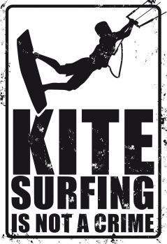 Surfpistols plaque métal Kitesurfing Is Not A Crime