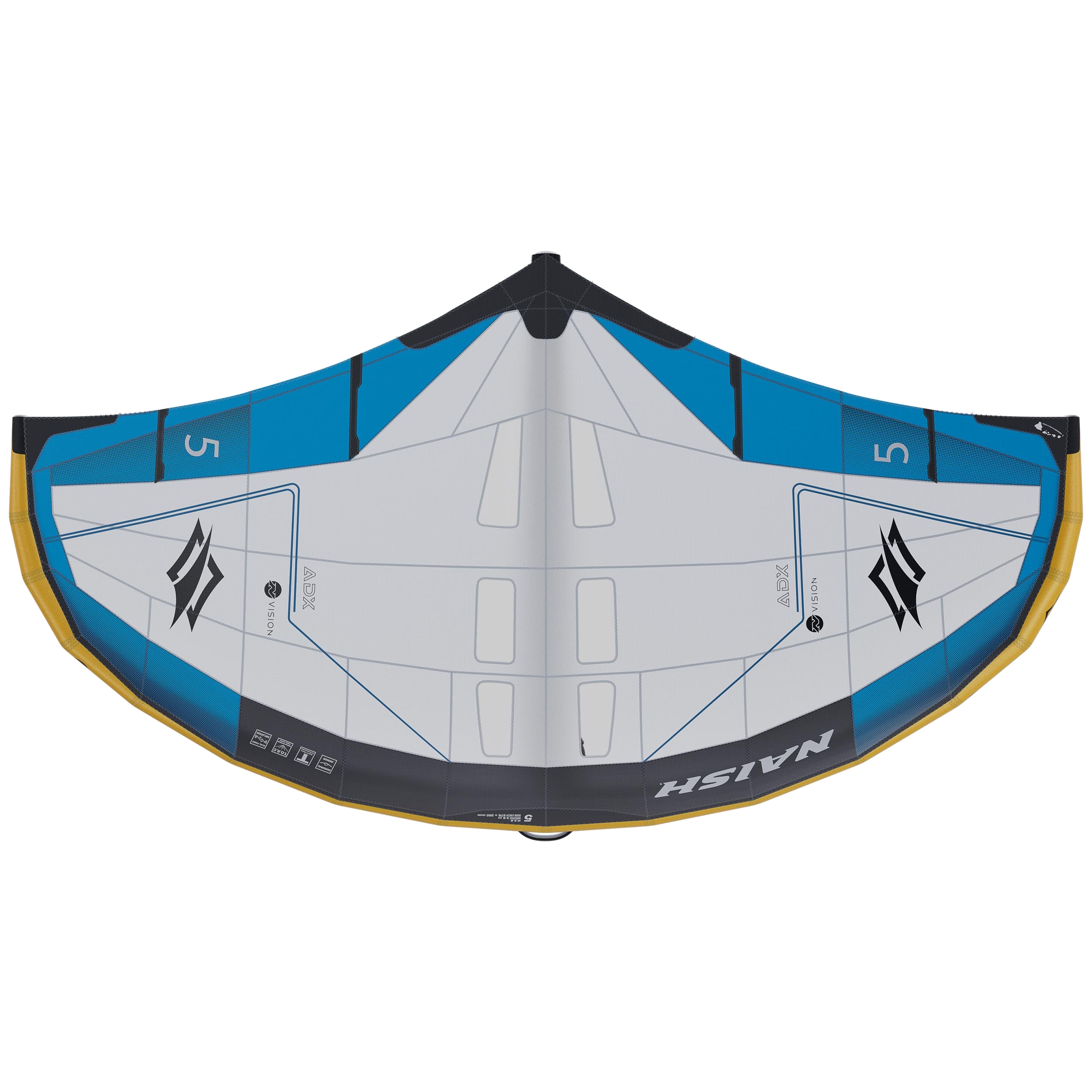 Naish 2025 ADX NVision aile de wing 5m Aluula maniable