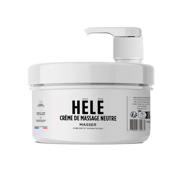 Hélé Masser crème de massage neutre 500ml non parfumée