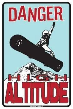 SURFPISTOLS Danger plaque métal décorative vintage