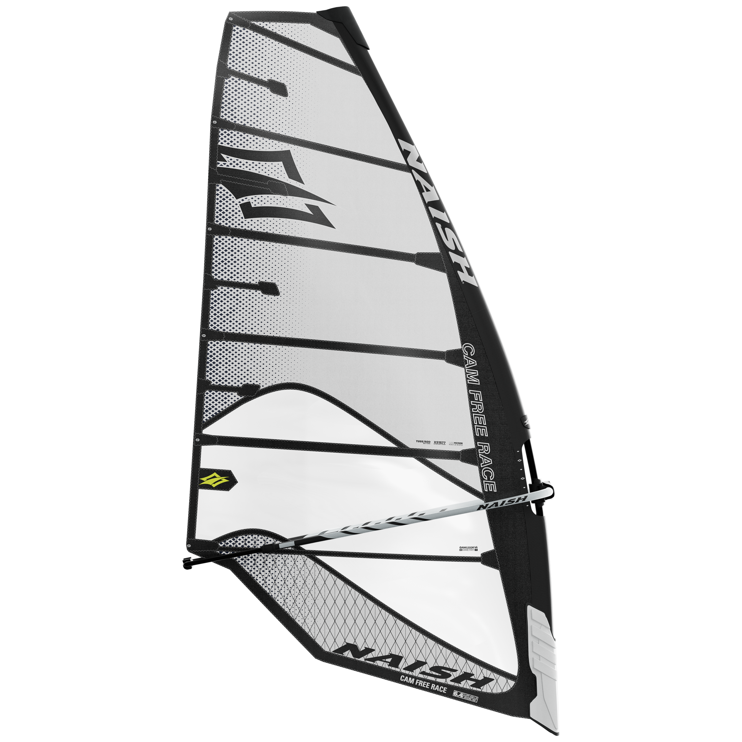 Naish Cam Freerace voile 7.0 blanche bleue
