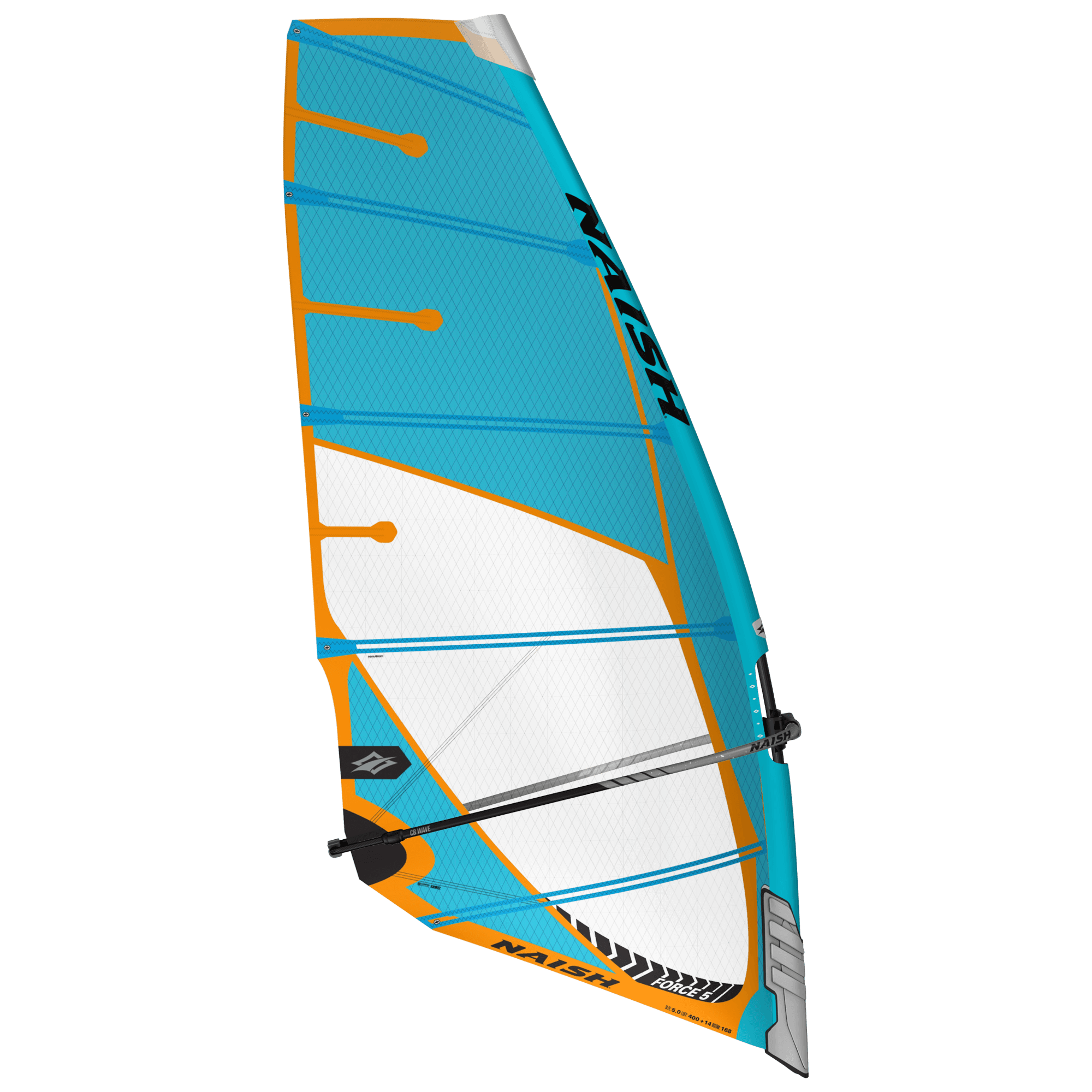Naish Force 5 voile windsurf 5.0 bleue vague