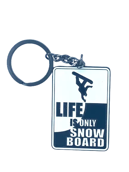 Surfpistols Porte-Clés Life Is Only Snow snowboard 35 g