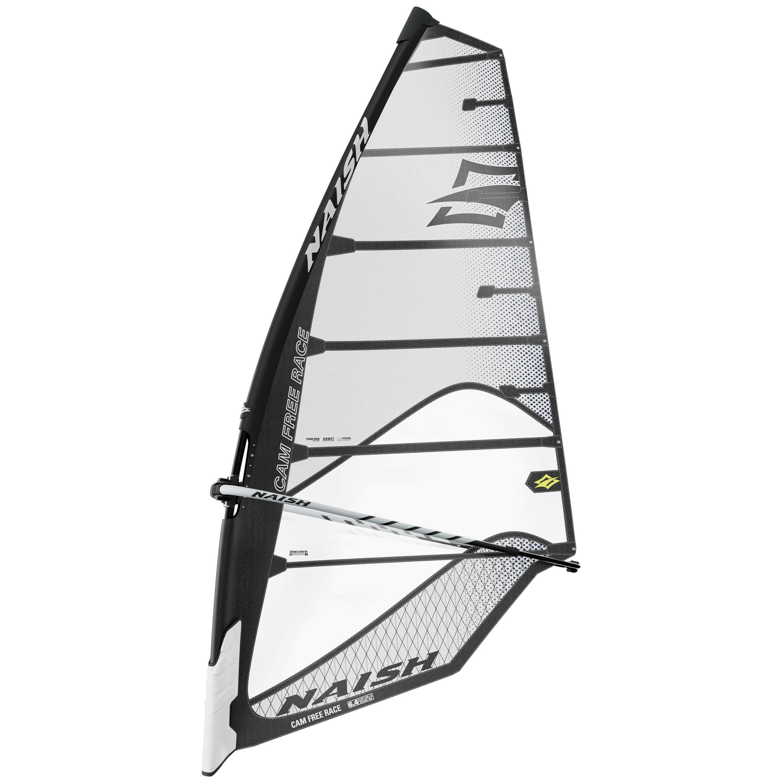 Naish Cam Freerace voile 7.0 blanche bleue