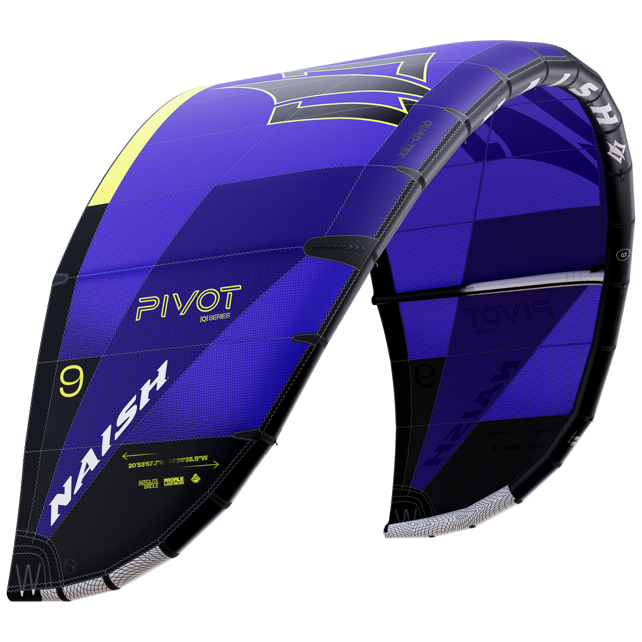 Naish Pivot aile kite violette 9m freeride polyvalente