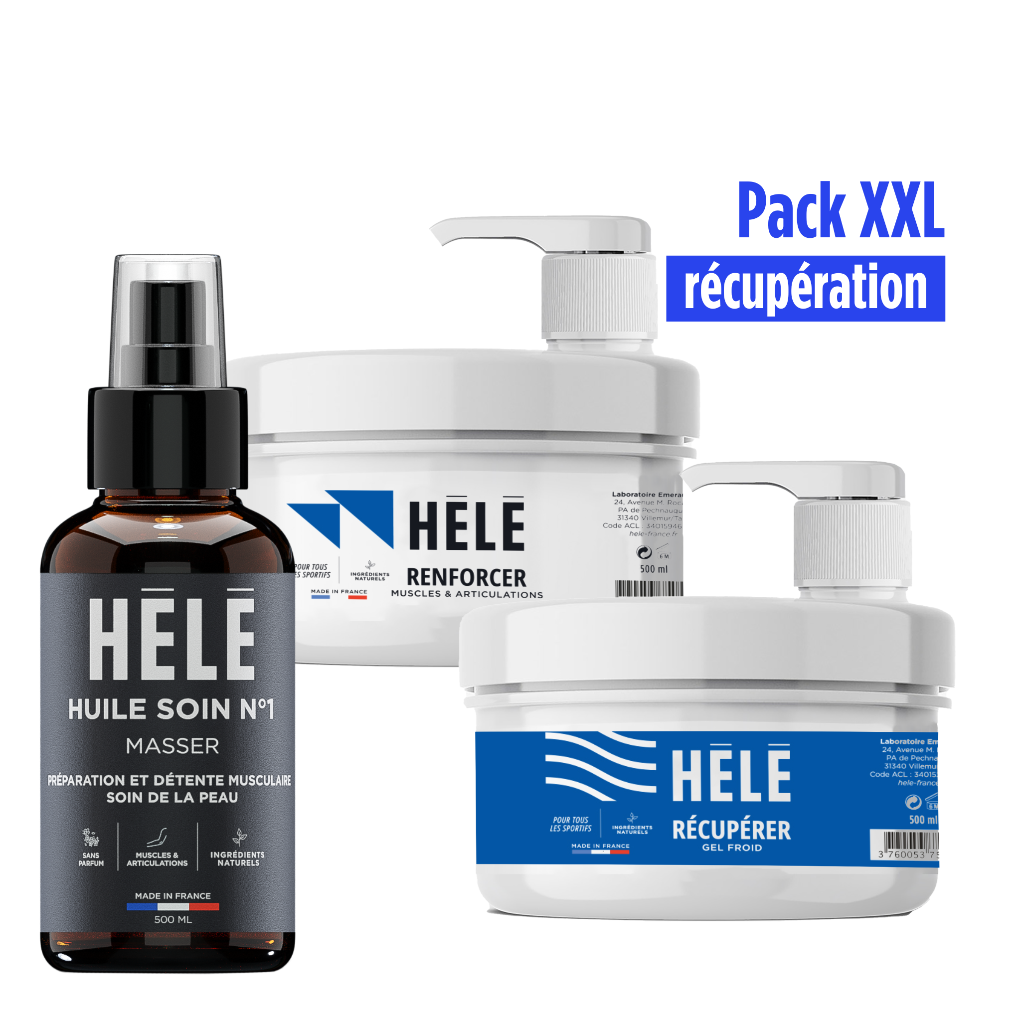 Hélé Nos packs pack récupération classique 75ml huile neutre