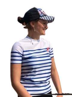 SURFPISTOLS Combinaisons lycra femme marinière manches courtes