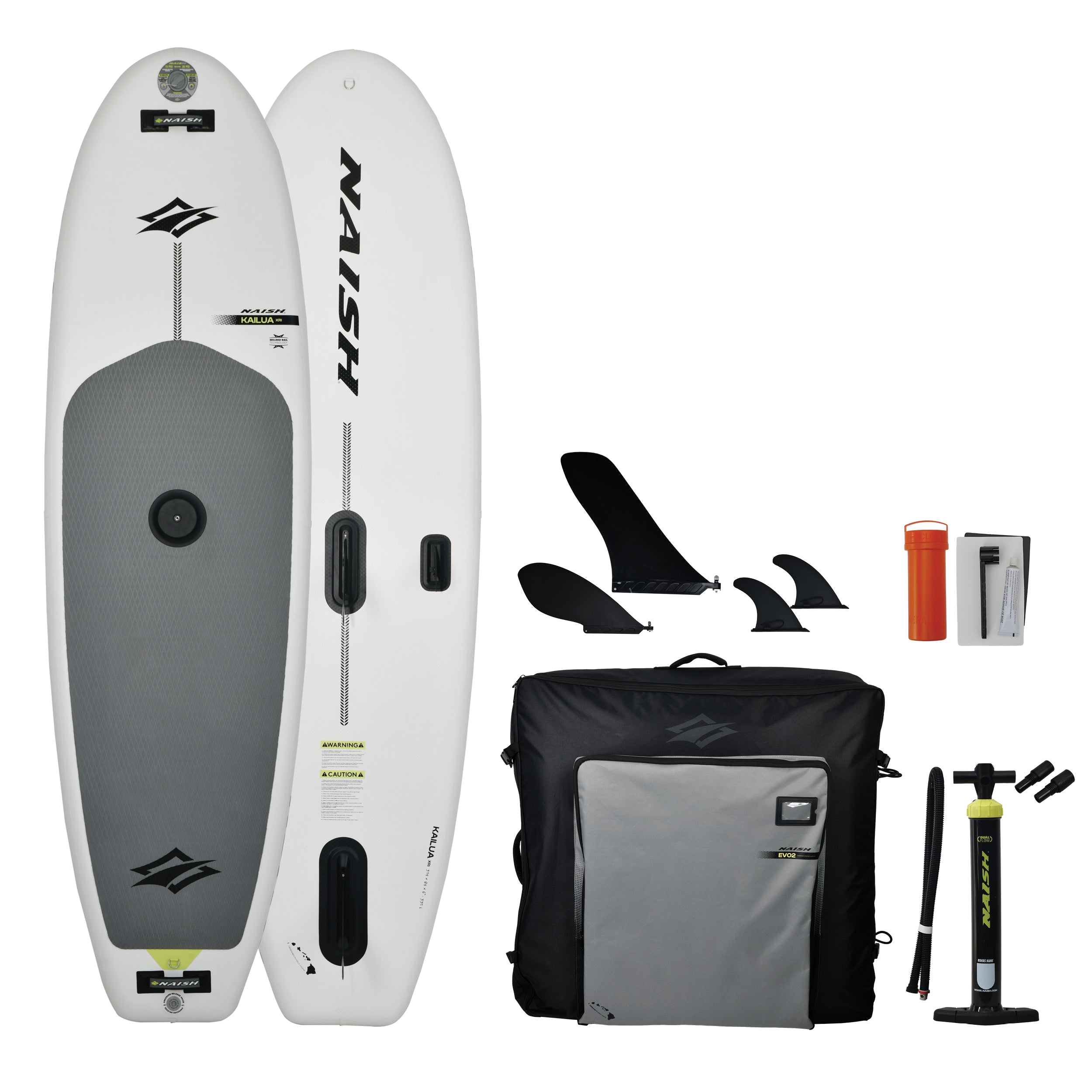 Naish Kailua XR planche windsurf gonflable 340 blanc/noir stable