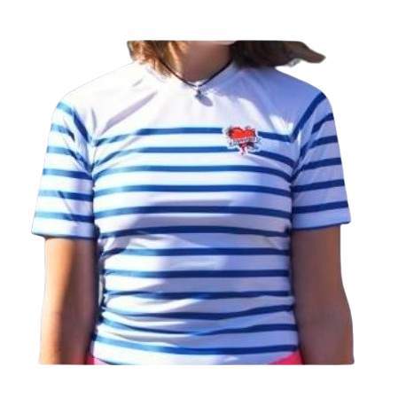 SURFPISTOLS Combinaisons lycra femme marinière manches courtes