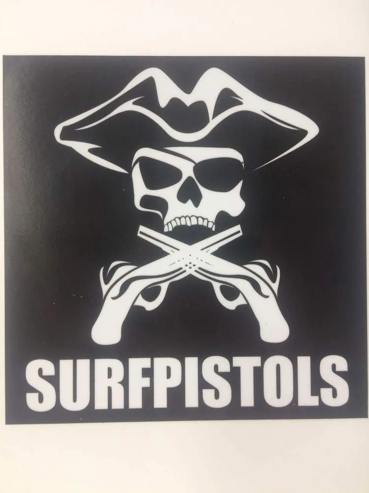 SURFPISTOLS Pirate autocollant surf sticker