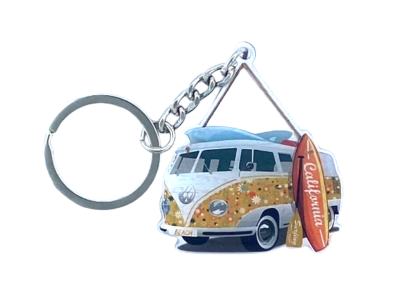 SURFPISTOLS Porte-clef Van Life Camper metal 14g