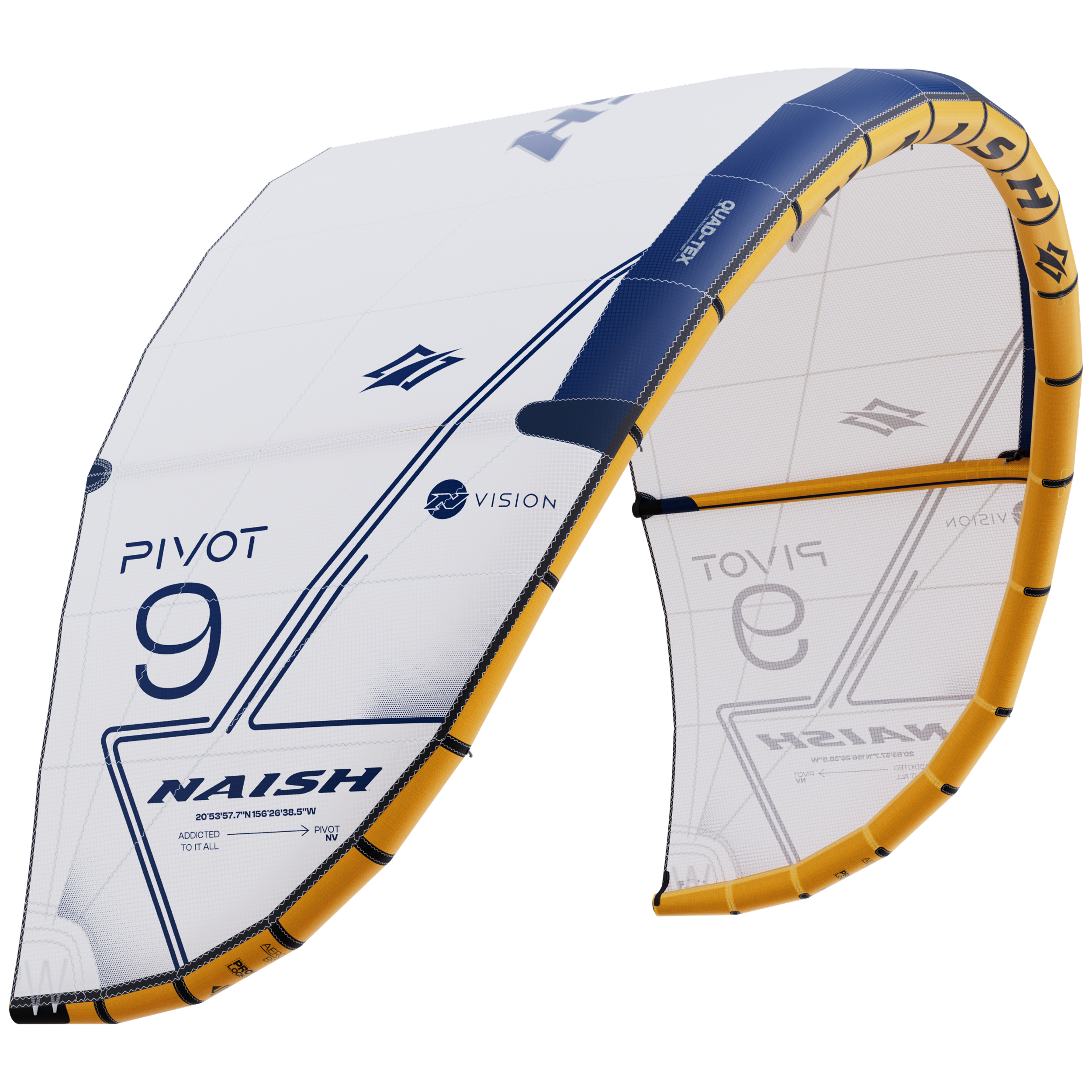Naish Pivot NVision aile kitesurf 9.0 blanche performance