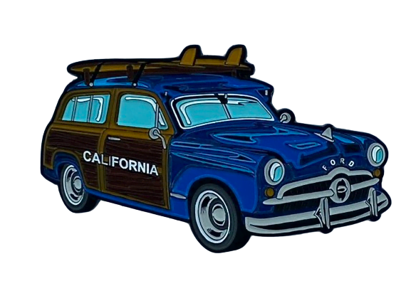 Surfpistols Magnet Woodie Aimant Frigo Combi