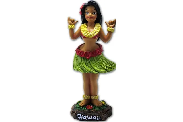 SURFPISTOLS Shaka Wahine poupée hawaïenne voiture 10 cm