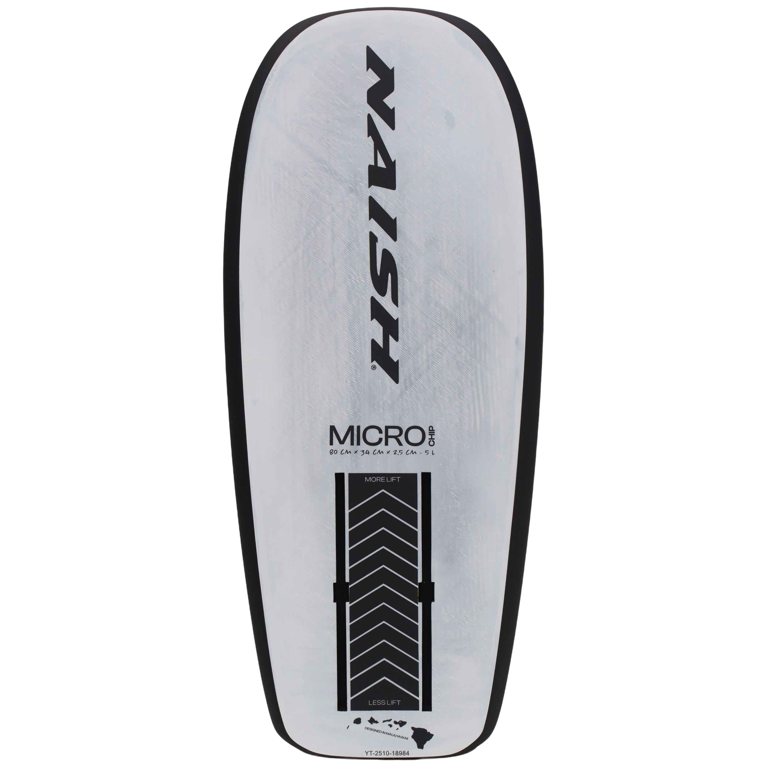 Naish Microchip planche foil 80 blanc jaune carbone