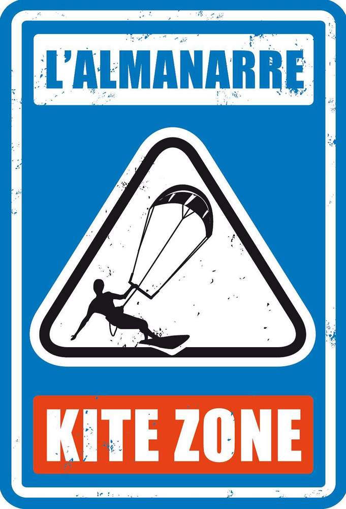SURFPISTOLS Idées cadeaux plaque métal Almanarre kite zone